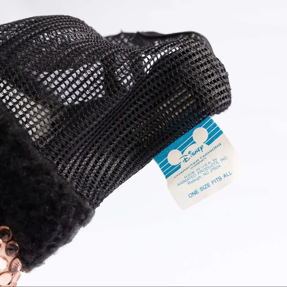 Vintage 90s Minnie Mouse Character Hat Disney‎ Trucker Snapback Bling Maximalist